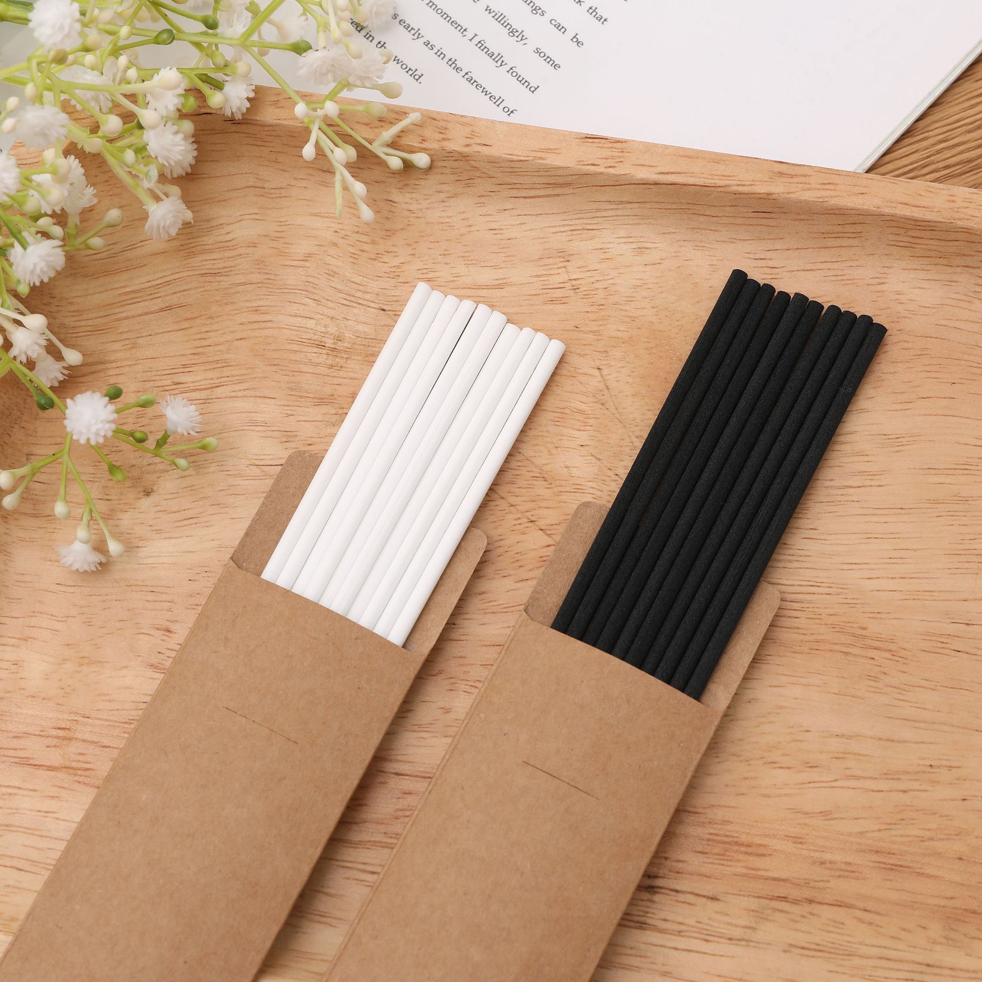 Decorative solid synthetic sticks aroma reed diffuser rattan sticks fiber sticks aromatherapy