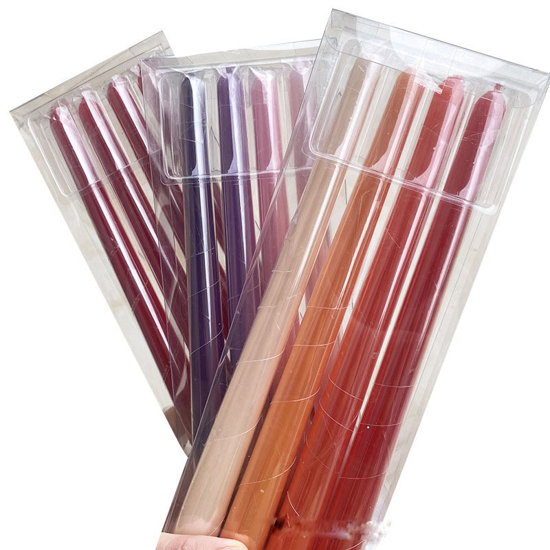 White unscented paraffin stick votive candle wax pink orange pillar candle long burning in bulk colorful candles length