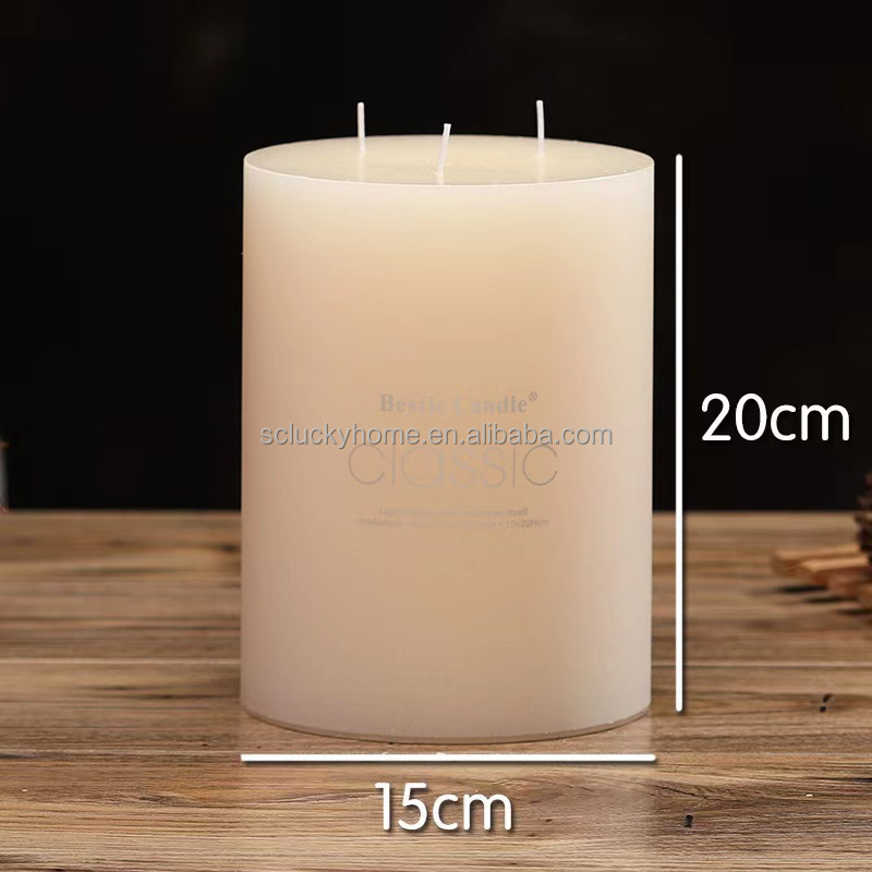 ivory white colorful 5x20 column wholesale bulk wedding rustic  giant tall basic thin slim candle pillars long pillar candles