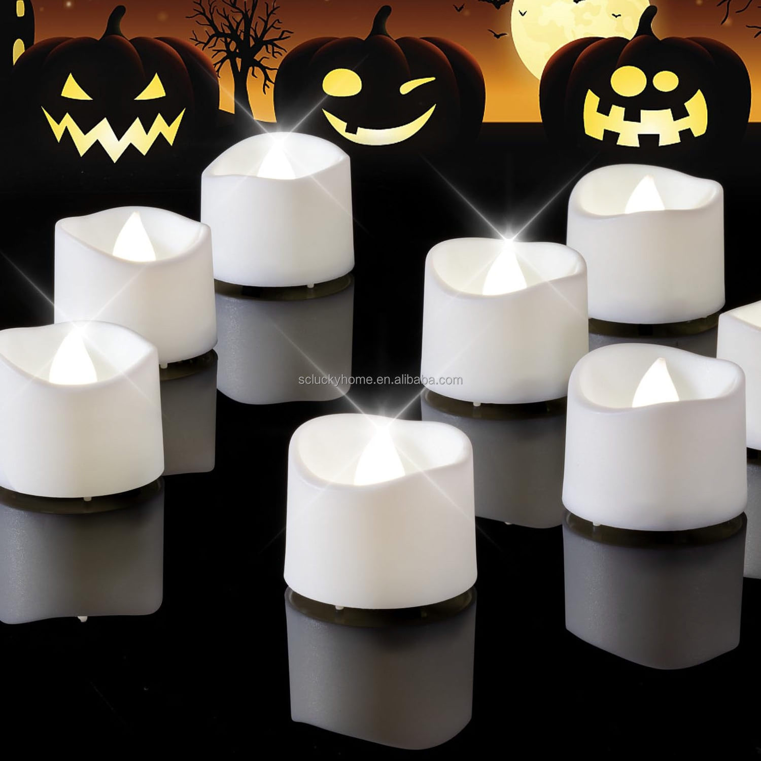 Hot Selling Battery Operated White Colorful Tealight Yellow Flicker Floating Flameless LED  Small Electric Candles