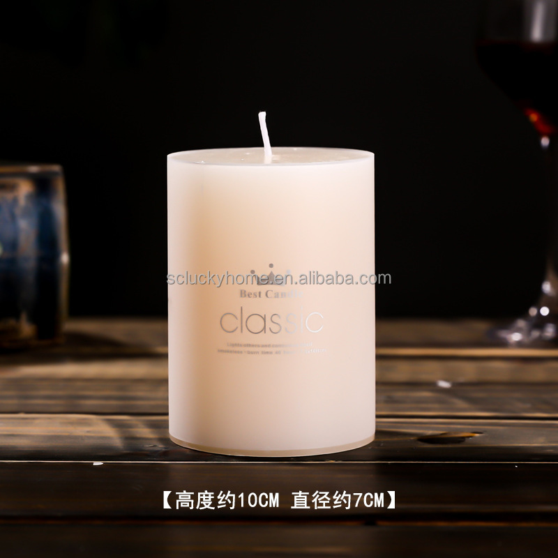 wholesale mary christmas white extra large cylindrical candle  round square ivory pillar candles xl wedding home decoration