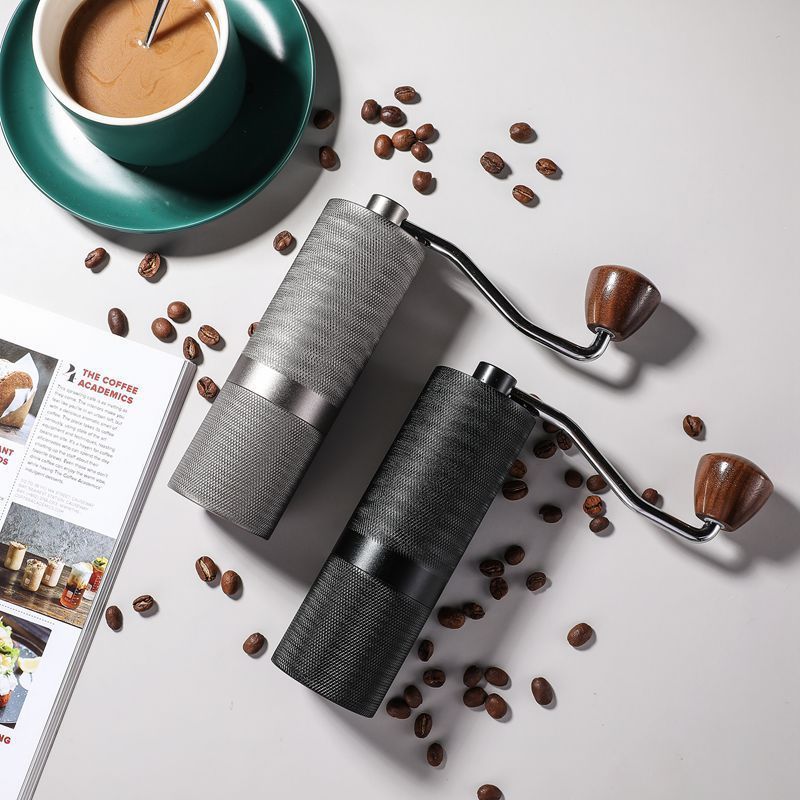 Commercial Mini Coffee Bean Grinder Portable Hand Held Coffee Grinder 38mm Conical Burr Aluminum Alloy Manual Coffee Grinder