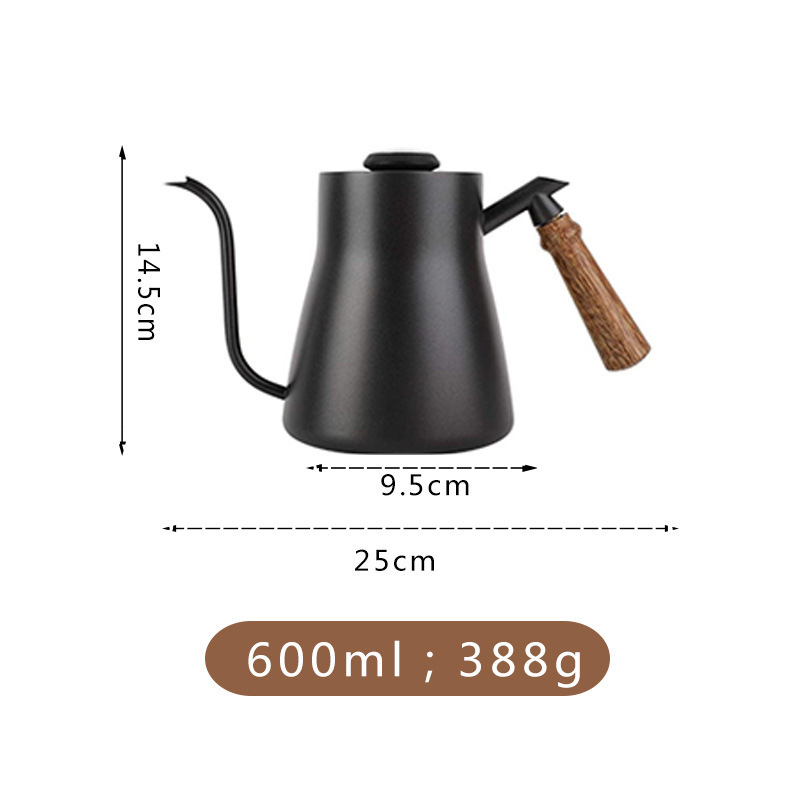 Stainless Steel Gooseneck Coffee Drip Kettle Pour Over Tea Kettle Free Water Kettle with Built-In Thermometer Tea Pot