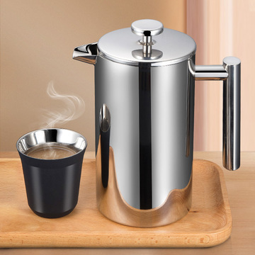 Customized 1000 ml Coffee Heat Resistant Stainless Steel Transparent Prensa Francesa French Press Coffee Maker