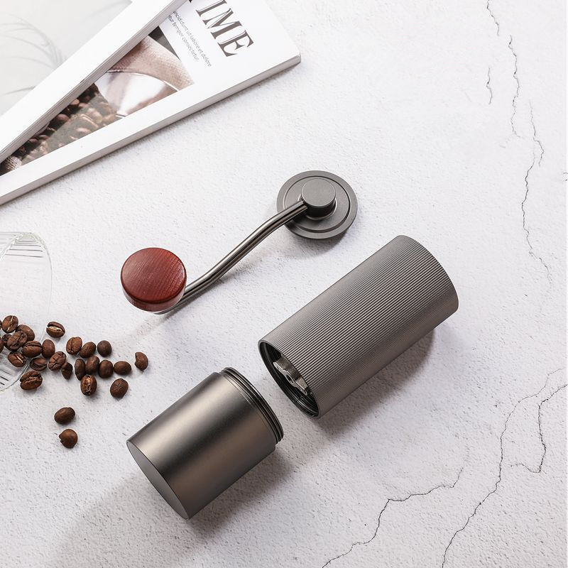 Commercial Mini Coffee Bean Grinder Portable Hand Held Coffee Grinder 38mm Conical Burr Aluminum Alloy Manual Coffee Grinder