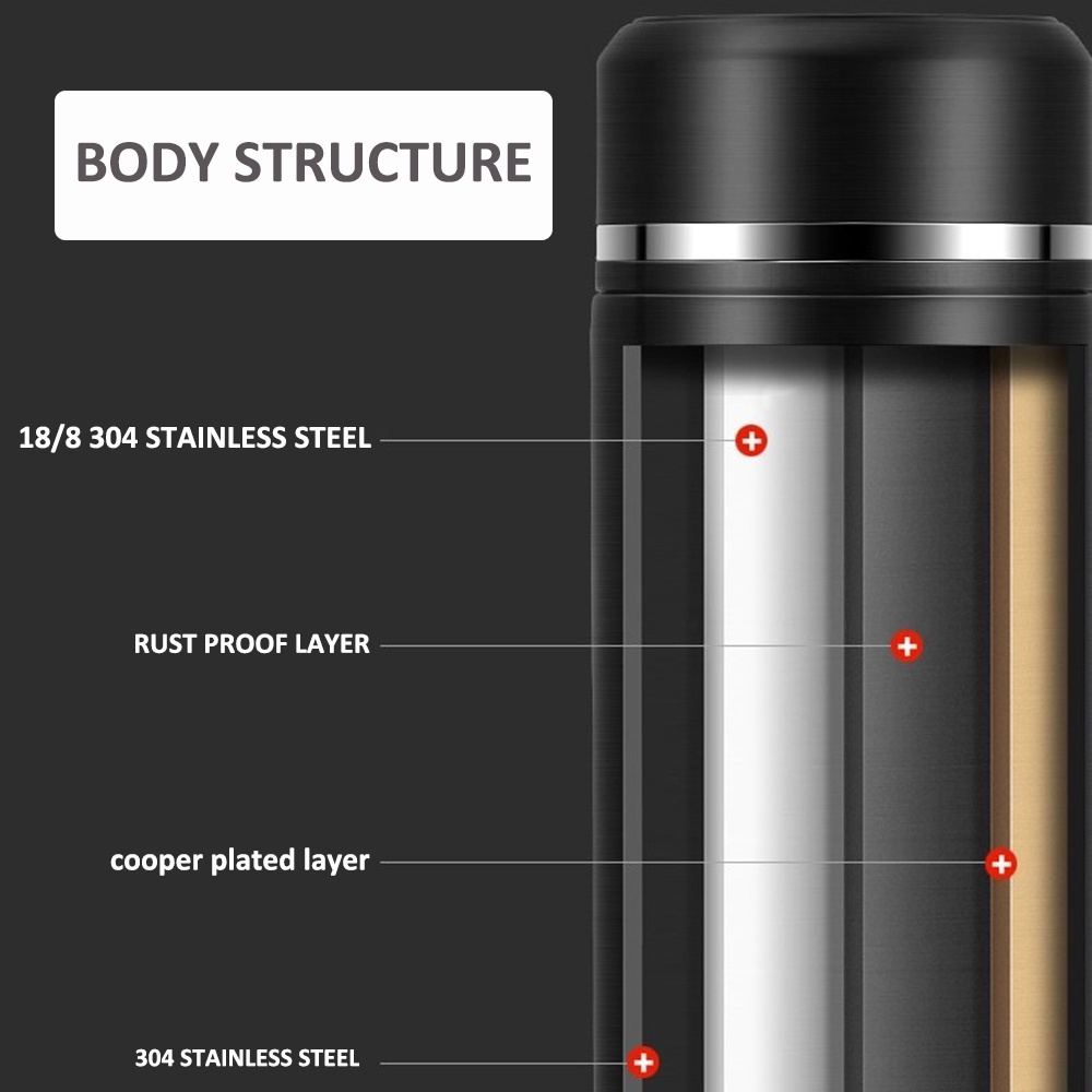 500ml Termo Thermos Bottle Cup Flask Led Temperature Display Stainless Steel Smart Water Bottle with filter infuser