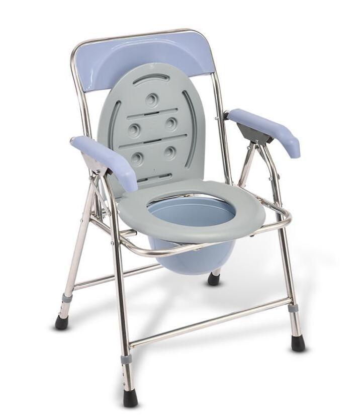 New Portable Commode Chair Folding Adjustable Toilet Chair for Elderly and Disabled