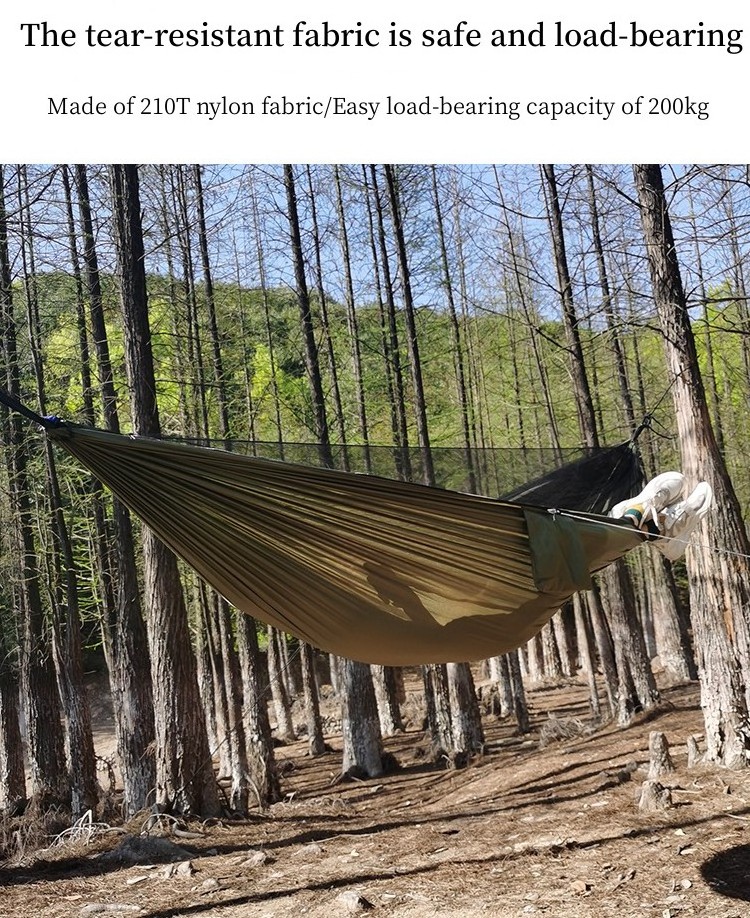 Elastic mosquito net hammock automatic quick open anti-mosquito hammock portable camping outdoor hammock tent camping waterproof