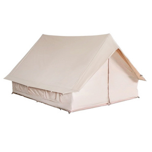 Outdoor Two Person Camping Hut Tent Aluminum Alloy Stay Rod Oxford Waterproof One Bedroom Thickened Cotton Camping Tent