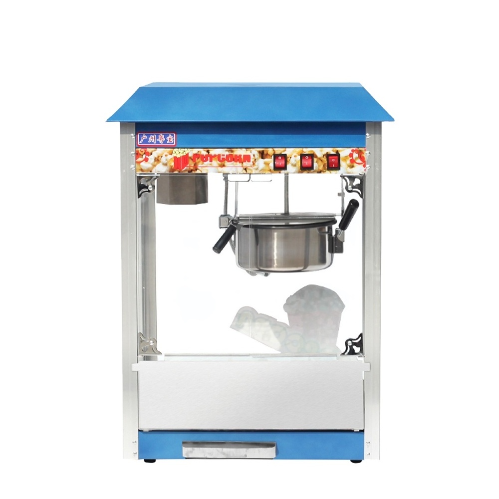 Factory Price 8OZ Industrial Popcorn Maker Maquinas De Palomitas De Maiz Electric Commercial Popcorn Vending Machine with Cart