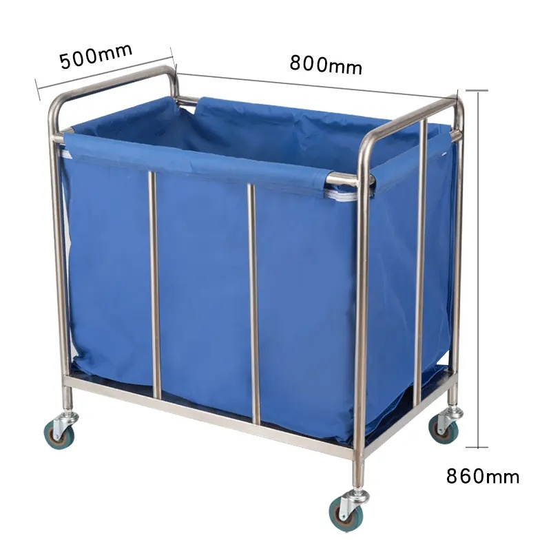 Chian high quality stainless steel waste trolley dirty linen  cart with cheap price for sale