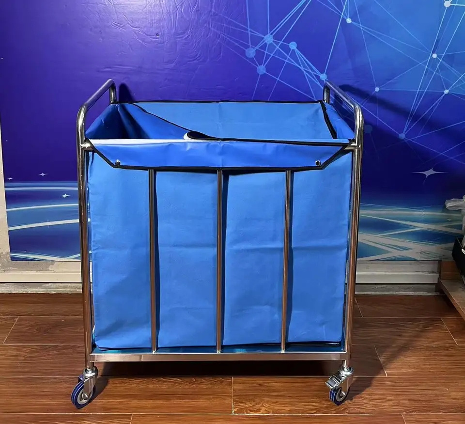 Chian high quality stainless steel waste trolley dirty linen  cart with cheap price for sale