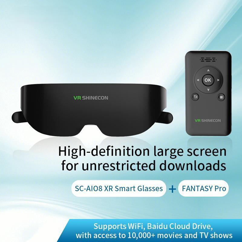 New HD Movie Video Mobile Smart Screen Android WIFI 3D visor 4K VR Glasses Portable Adult Smart VR AR Glasses AIO8 FANTASY PRO