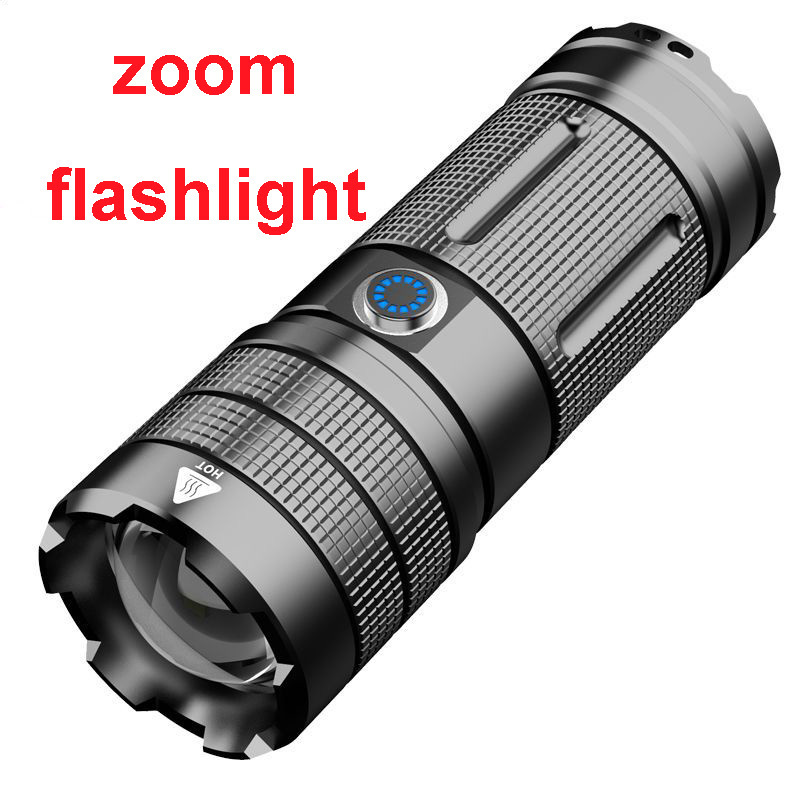 2023 NEW design double head light flashlight white laser zoom tactical led torch COB tail bright flashlight