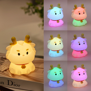 Silicone Dragon Lamp Nursery Baby Nightlight for Kids Room Dinosaur Gifts Custom Dragon Night Light for Kids Cute Color Changing