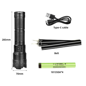 Exquisite box package tactical torch led flashlight powerful self defensive hunting long beam flashlight