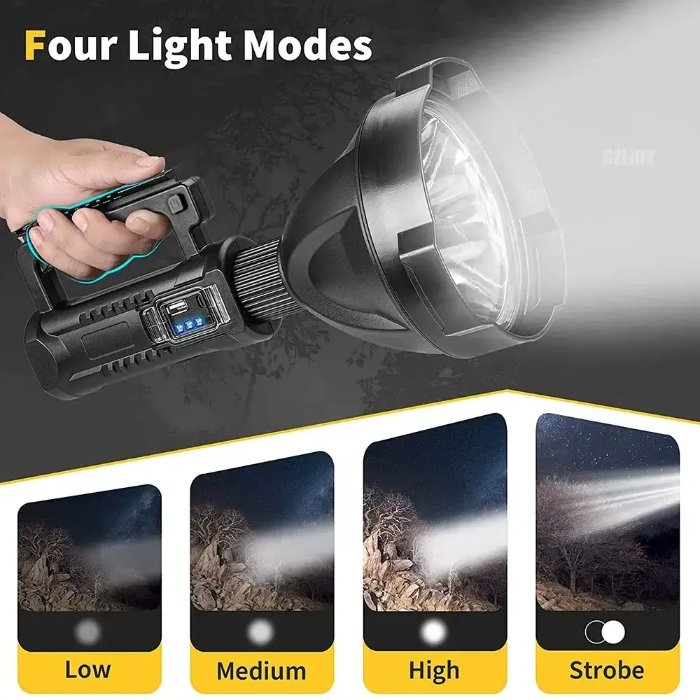 P70 100W  outdoor spotlight long-range high power brightness searchlight multi-functional portable torch light long range