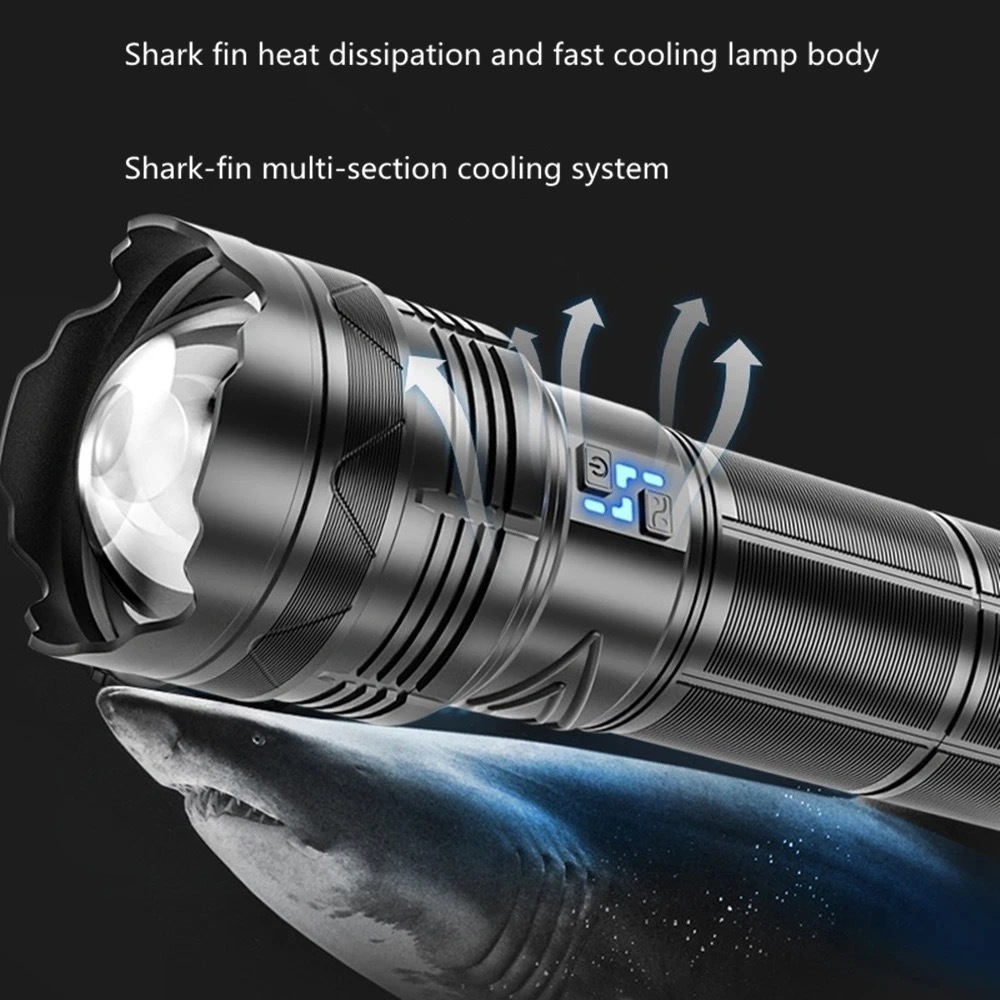 Ultra-light charging outdoor high-power LED multi-function flashlight self defensive flashlight big flashlight