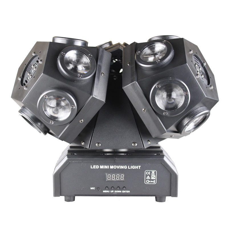 In stock LED 3 heads rgb 18*10W laser rotating head led disco lights  for bar disco stage lighting luz de cabeza movible  luz de