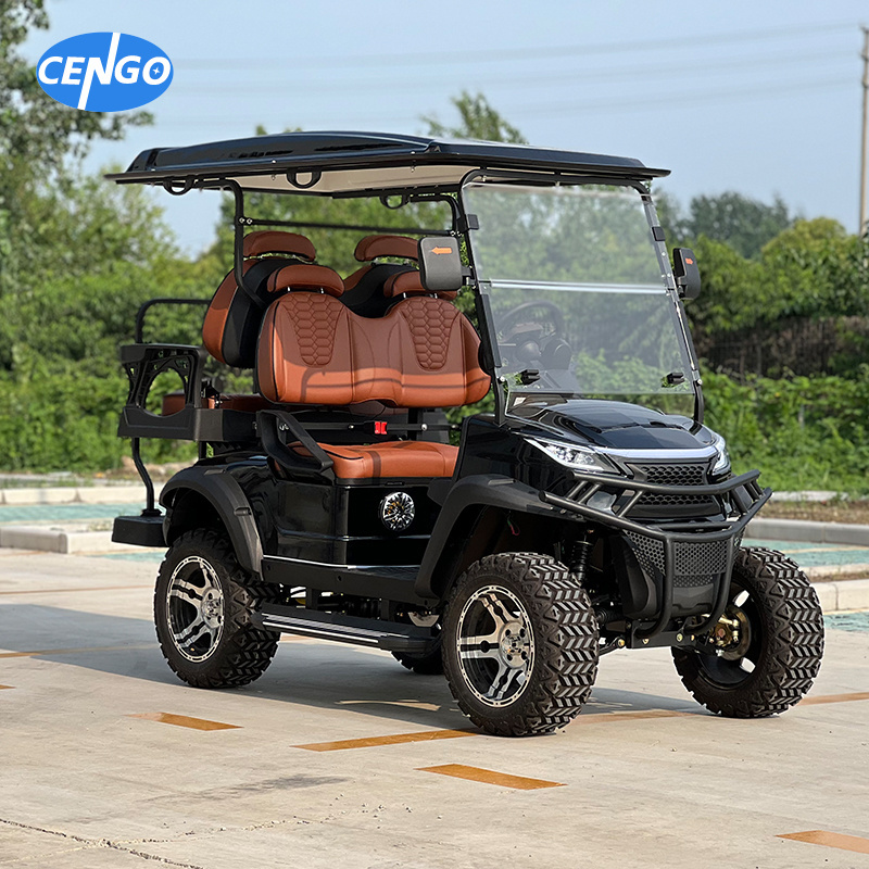 Off road 4-seater Electric Golf Cart with Bump Custom Body Color Seat Color Lifted Buggy