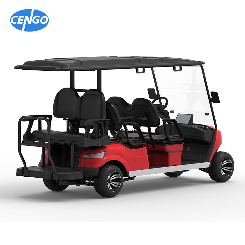 CE Approved 48 V Electric 6 Seater Golf Cart for Sightseeing Tourist Bus Optional Lithium Battery