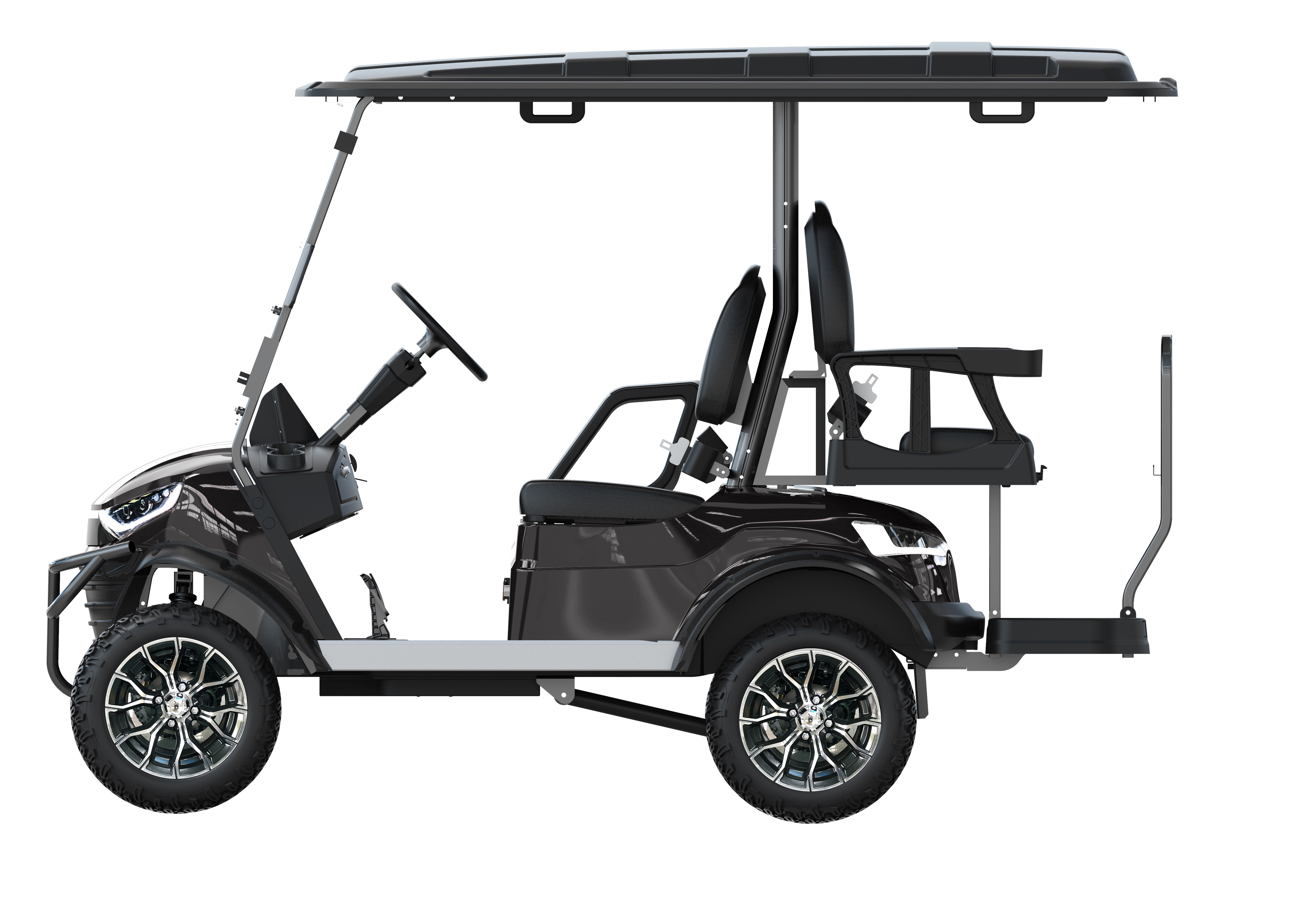 New USA Custom Private Mold Electric Lifted Golf Cart 4 Passenger Cheap Chinese Golf Carts Factory Price for Sale