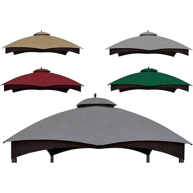 SCOCANOPY Rainproof Sun Protection Tent Canopy Replacement Top Cover Marquee for Lowe's Allen Roth 10x12 Gazebo with Two Tiers