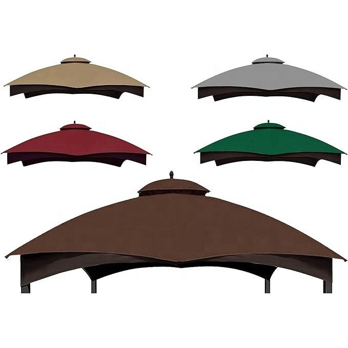 SCOCANOPY Polyester Fabric Sunproof Lowe's Allen Roth 10x12 Gazebo Canopy Replacement Top Pergola Cover for Garden Amusement