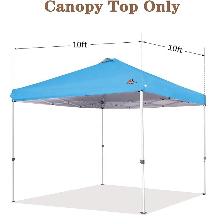 SCOCANOPY High Density Silver Coating Canopy Replacement Top for 10x10 Pop Up Tent with Air Vent Outdoor Traveling SkyBlue