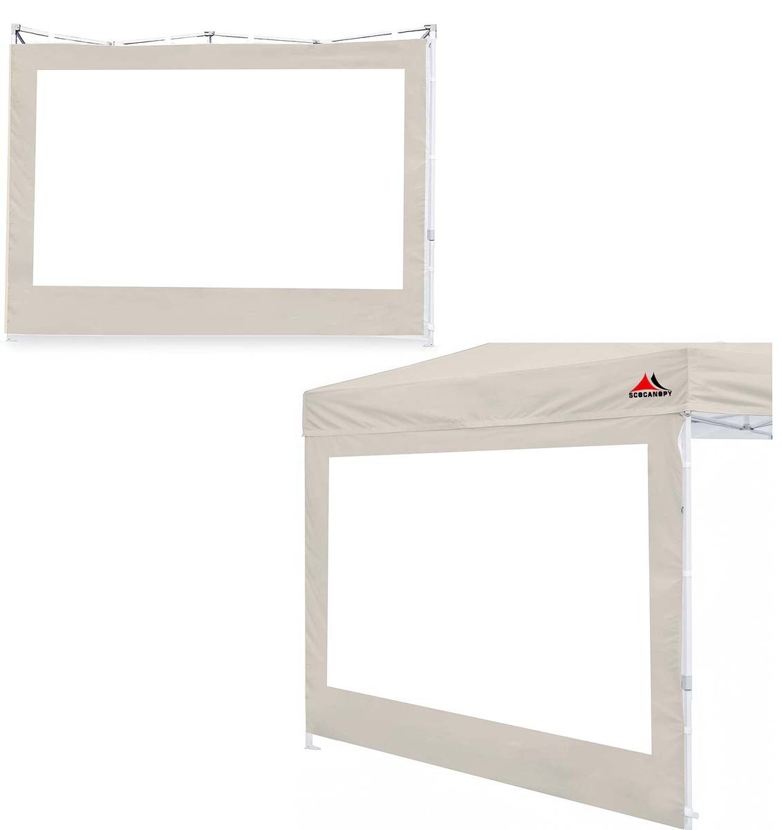 SCOCANOPY Sidewall for 10x10 Canopy Frame, 2 Pack Sunwalls Only Off White