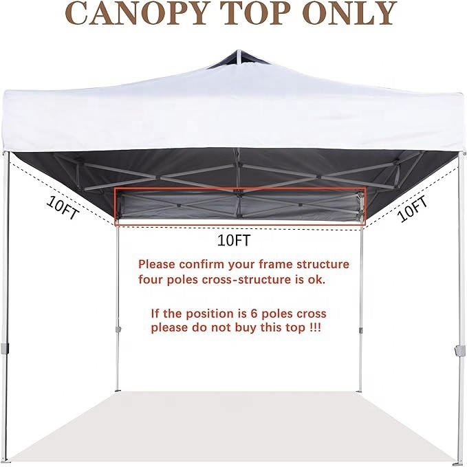 SCOCANOPY Factory High Quality  Waterproof 10x10 Pop Up Canopy Top Replacement Cover with Air Vent for Outdoor Event White