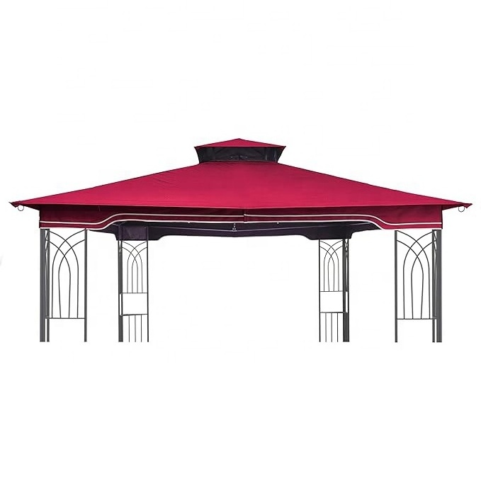 SCOCANOPY Soft Roof Gazebo Cloth Top Replacement 10x12 for Regency II Pergola Canopy 100% Waterproof Sunproof Two Tiers Burgundy