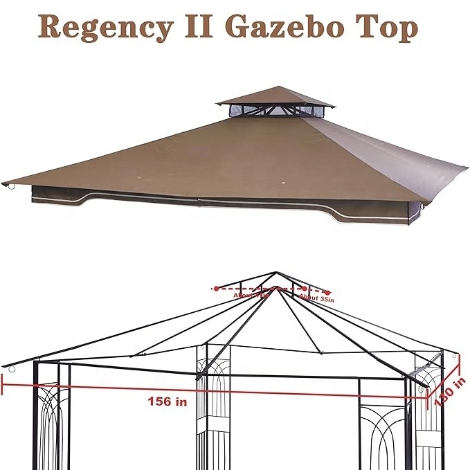 SCOCANOPY Outdoor Pop Up Canopy Canvas Top Replacement for Regency II Patio Gazebo 10x12 with Original Manufacturer Navy Blue