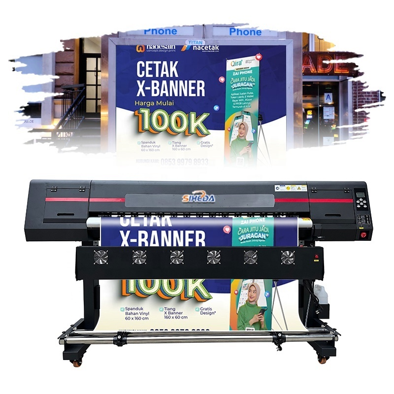 Eco Solvent Printer Sticker Vinyl Printer 1600mm with One Xp600 Plotter 1.6m 1440dpi Dx5/Xp600 Eco Solvent Wide Format Printer