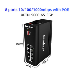 Wholesale 8 ports industrial ethernet switch 10/100/1000 ip40 din rail outdoor unmanaged gigabit ethernet switch 8 port poe