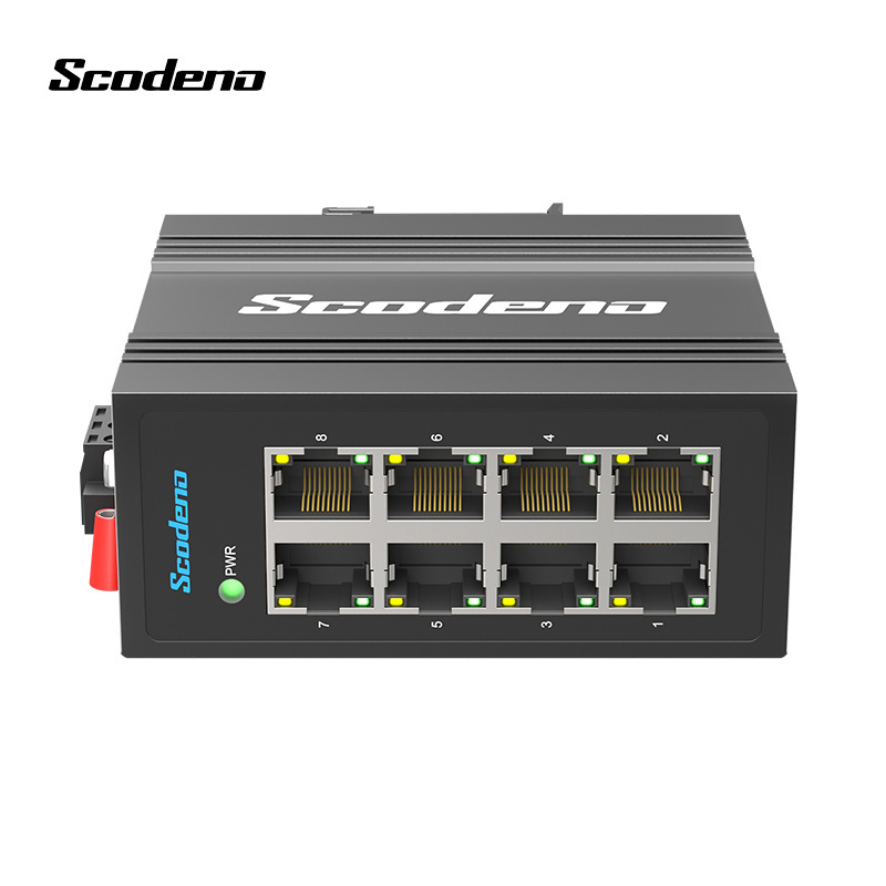 Mini Size Outdoor Din-rail Industrial Ethernet Switch 8 Port 10/100M