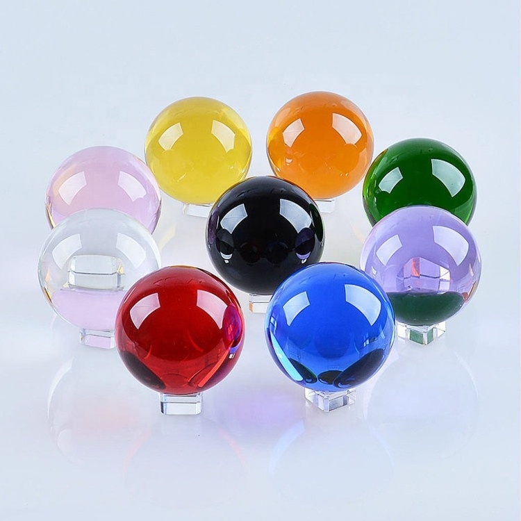 Customized solid clear colored crystal marbles small borosilicate glass balls