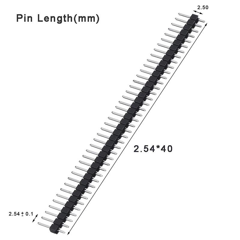 SCONDAR Single Row Pin Header 2.54 Vertical 40 2.54mm OEM Male Female Break-away Header Board to Board PCB Berg Connector