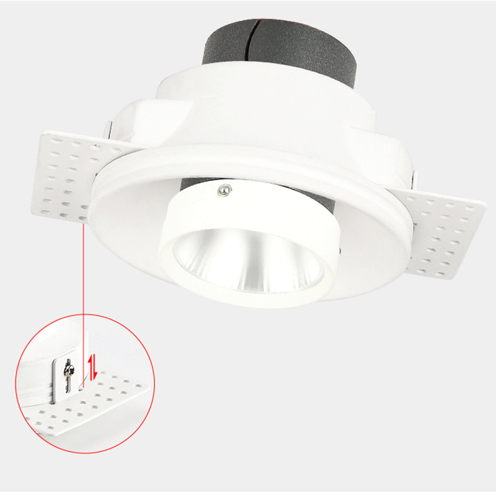 SCON 2022 new trimless Light 7W 12W Dimmable Plaster LED COB Adjustable Recessed Spotlight SC-SDG05