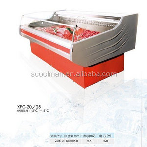 Supermarket platform meat display freezer/fresh meat display cases