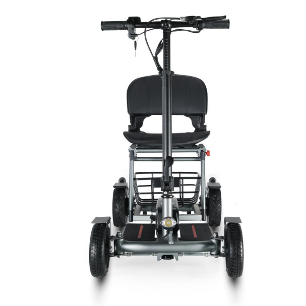 Aluminum material frame 4 wheel folding electric mobility scooters with seat for elderly