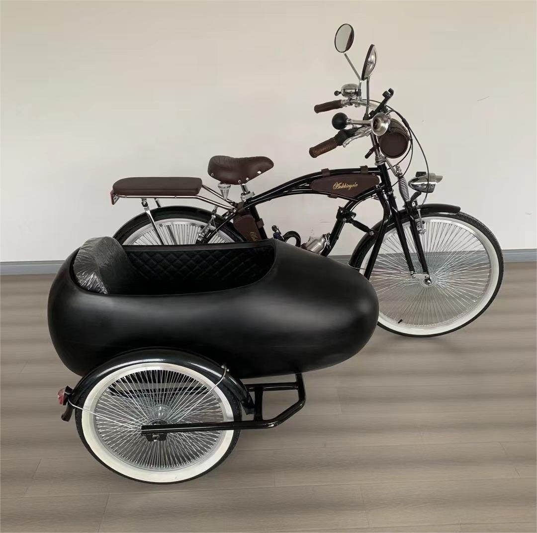 USA Warehouse Side Car Pedal Assist Bike Sidecar to Carry Pets Electric Fat Tire Tricycle Electric Bike 3 Wheel sidecar scooters