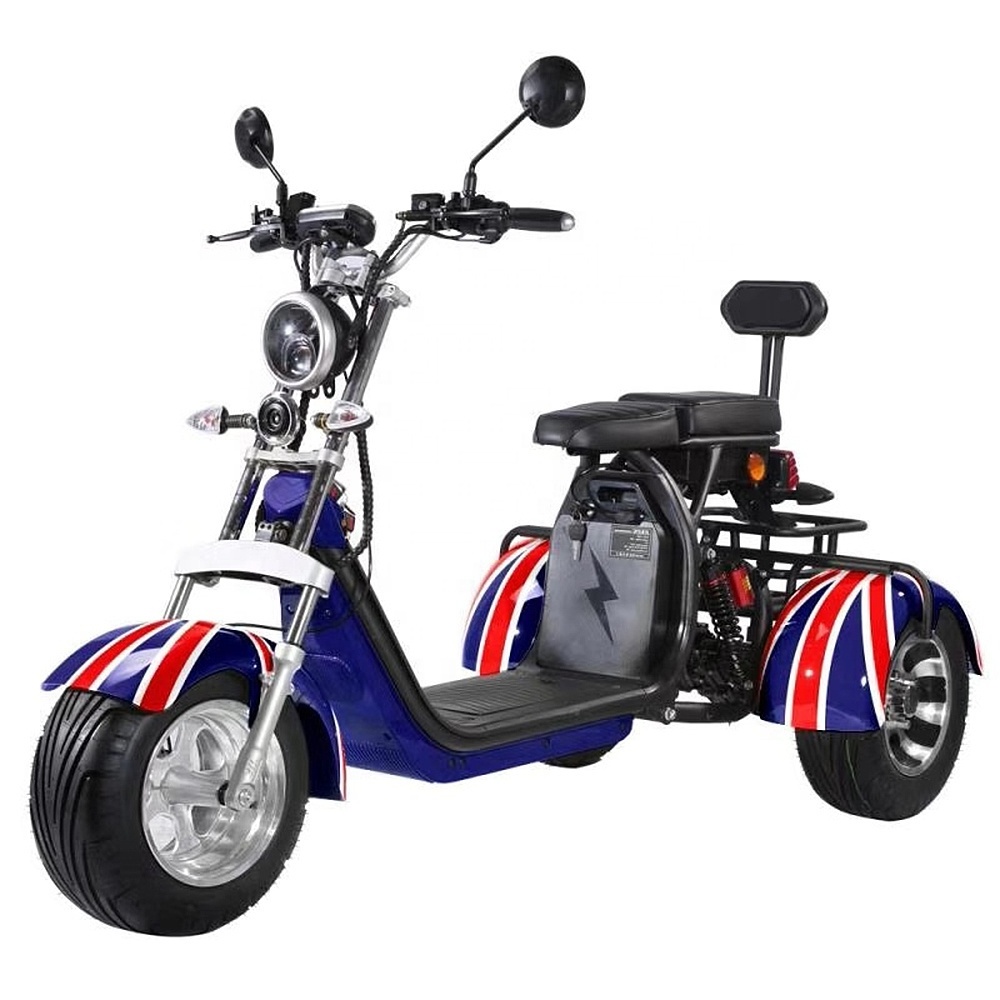 US/EU warehouse Three wheels big tire adult tricycle citycoco 3 wheels electric scooter lower price 3 wheel electric scooter