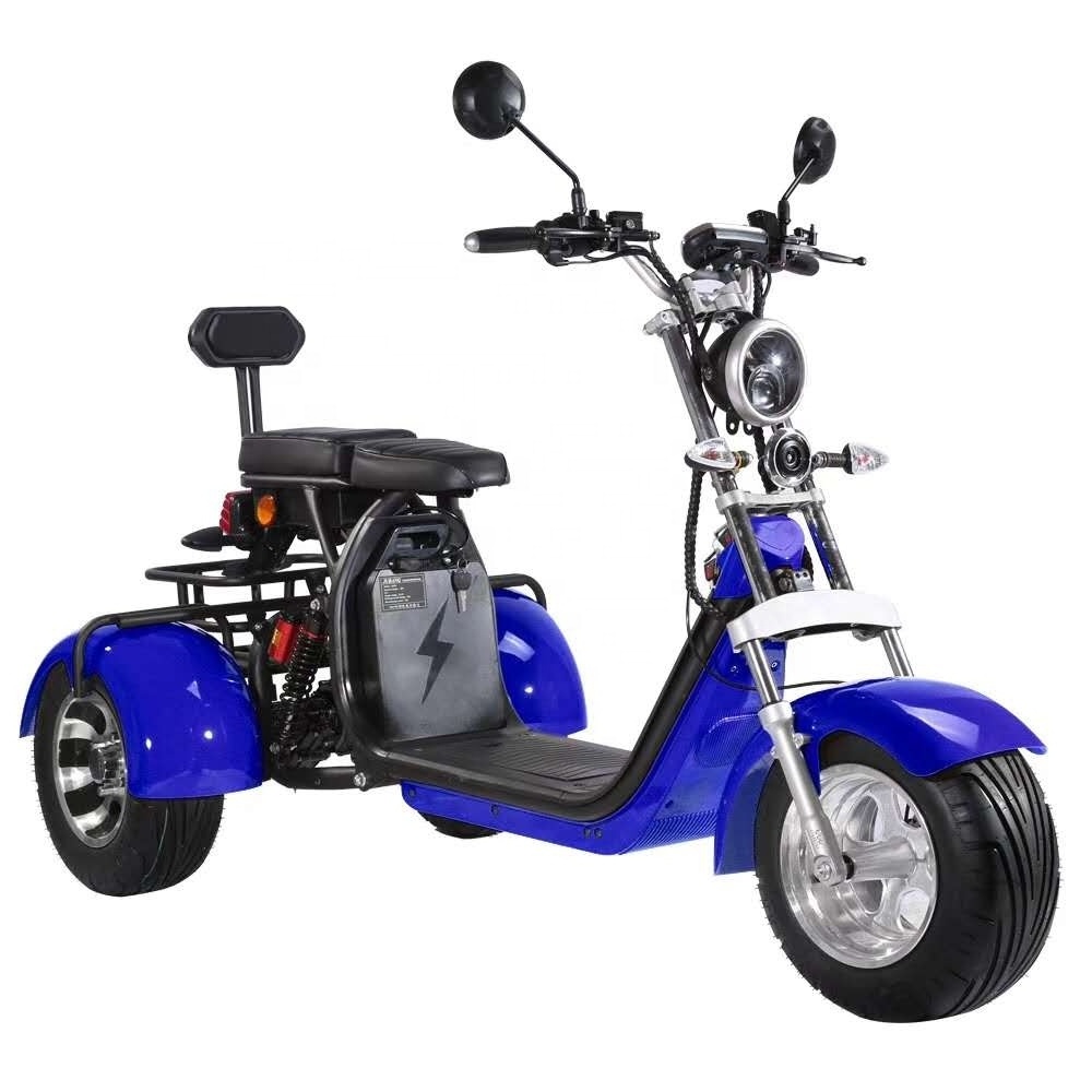 US/EU warehouse Three wheels big tire adult tricycle citycoco 3 wheels electric scooter lower price 3 wheel electric scooter