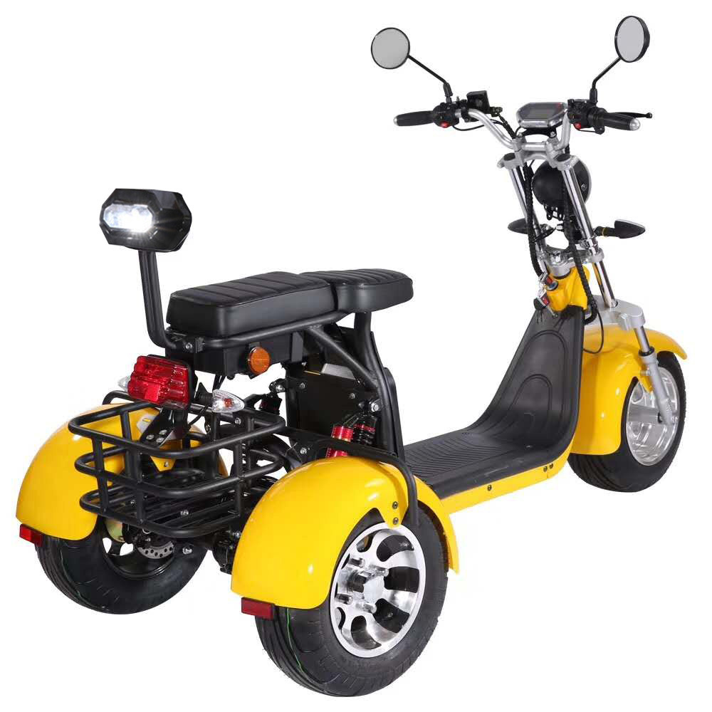 US/EU warehouse Three wheels big tire adult tricycle citycoco 3 wheels electric scooter 1500w/2000w electric three wheel scooter