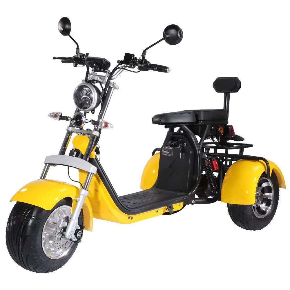 US/EU warehouse Three wheels big tire adult tricycle citycoco 3 wheels electric scooter 1500w/2000w electric three wheel scooter