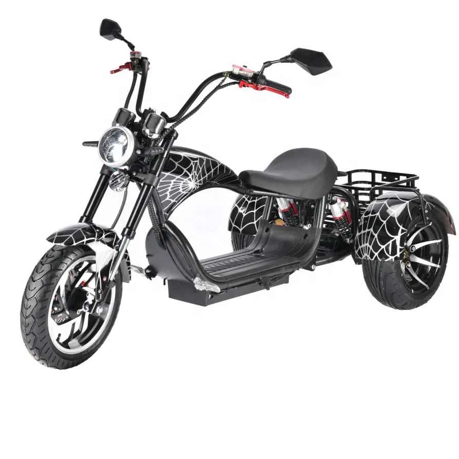 US/EU warehouse fat tire 3 wheel electric scooter for adults cargo tricycle adult tricycle Three Wheel Electric Scooter chopper