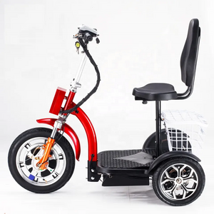 EU/US warehouse Tricycle Folding Foldable three wheel electric scooter 350w with seat 3 wheel mobility scooter older used bike