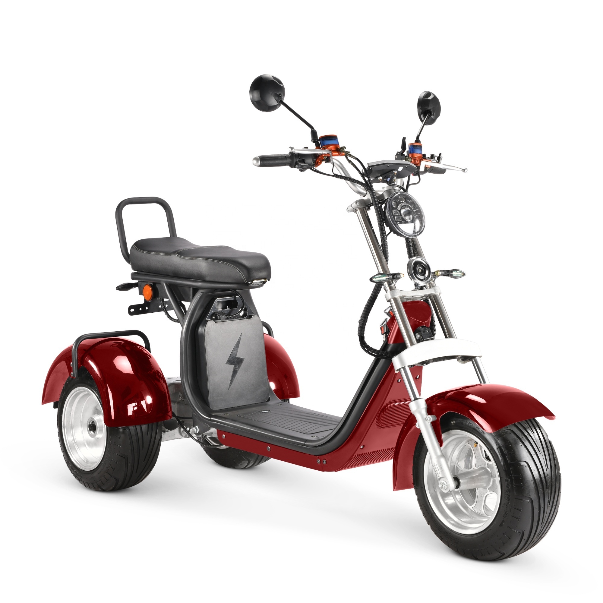 US/EU warehouse three wheel electric passenger tricycle for adults dual motor 4000w electric bike 25kmh 45kmh speed citycoco coc