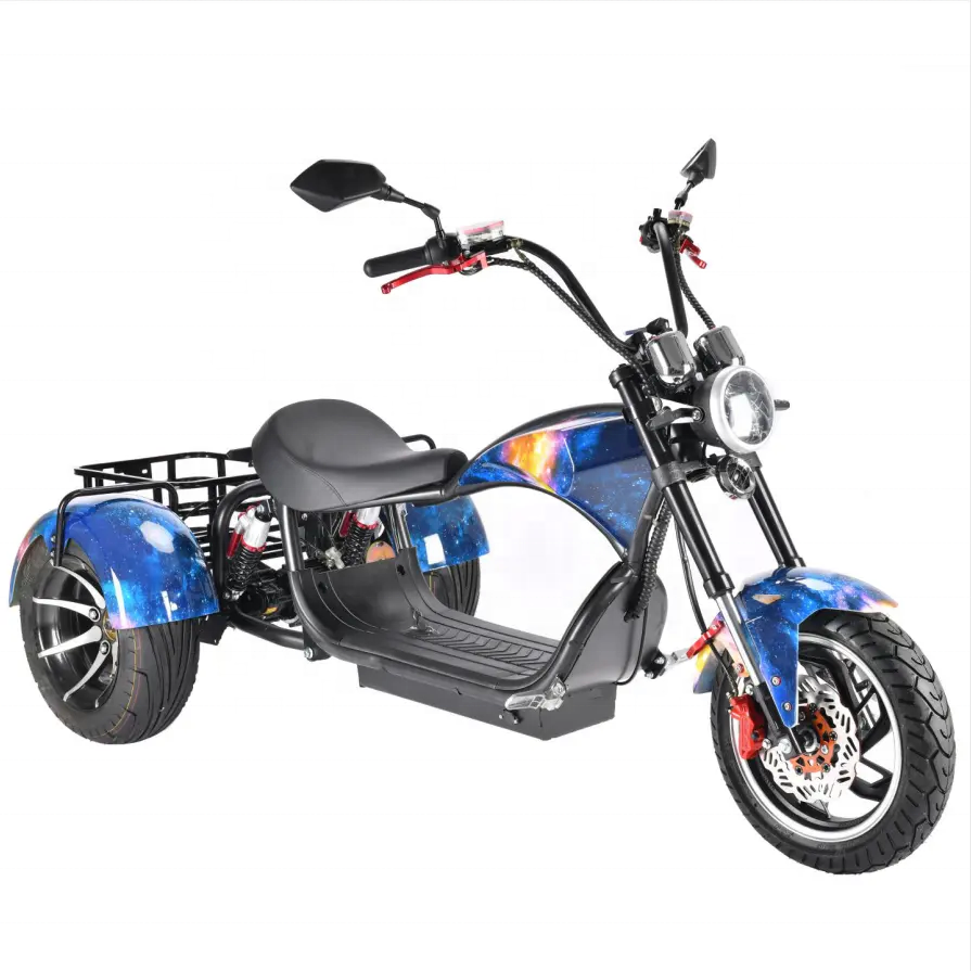 US/EU warehouse Trike Motorcycle 10inch Fat Tires COC 45km/h 4000w Citycoco Three Wheel Electric Scooter tricycle citycoco